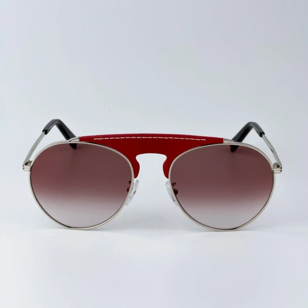 Loewe Men BRAND NEW Sunglasses LW40005U 33G Red Leather Brown Gradient Pilot